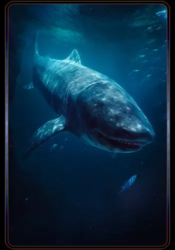Krafttier Grönland Hai unter Wasser