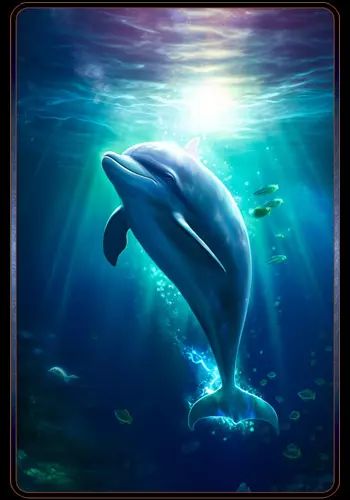 Krafttier Delfin unter Wasser