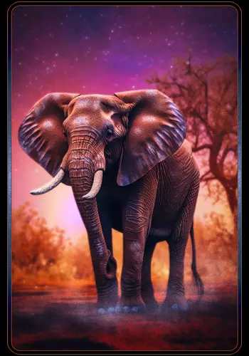 Krafttier Elefant in der Savanne